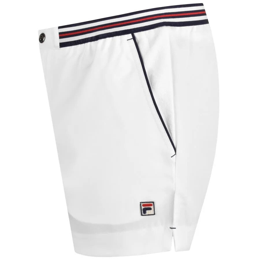 Fila Borg Hightide Retro Wimbledon White Tennis Shorts(Football Casuals)