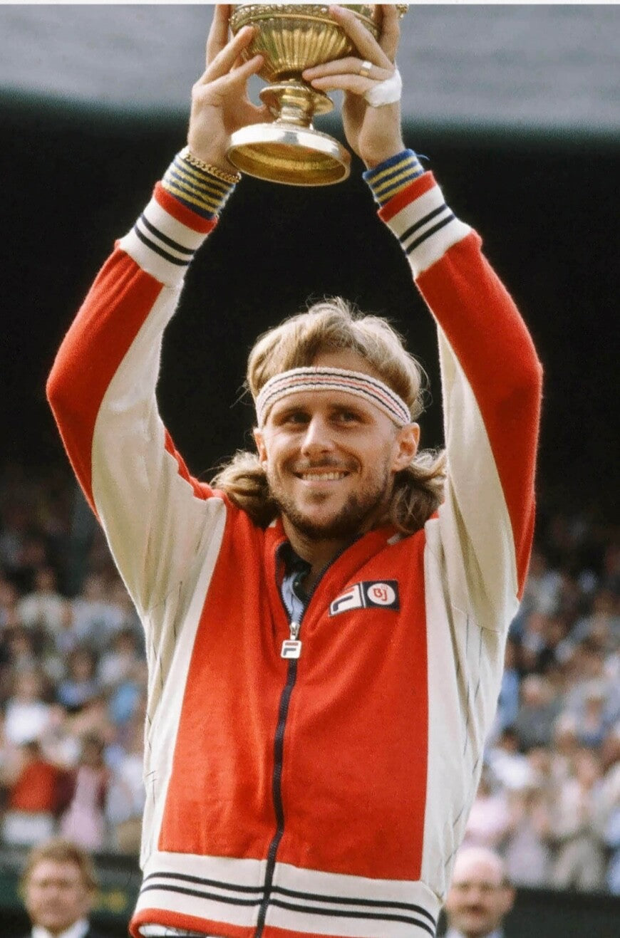Fila Settanta Wimbledon Red Tennis Track Top - RRP £75 - Bjorn Borg