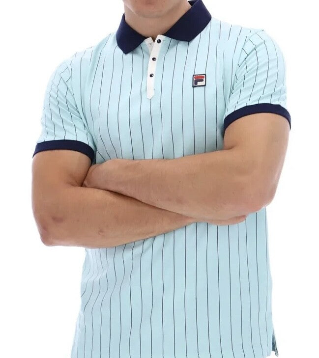 Fila Bjorn Borg BB1 Polo Iconic Tennis Shirt Turquoise/Blue Man City Colours1