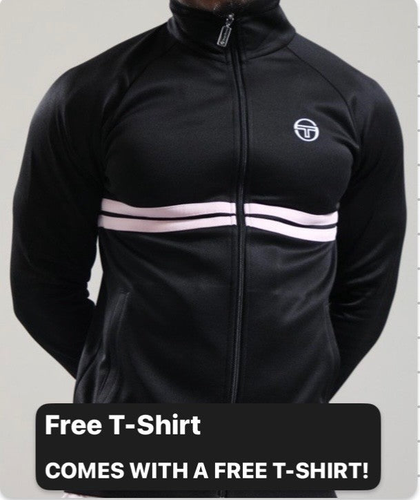Sergio Tacchini Dallas - Mcenroe Black/Pink -  Track Top RRP £80