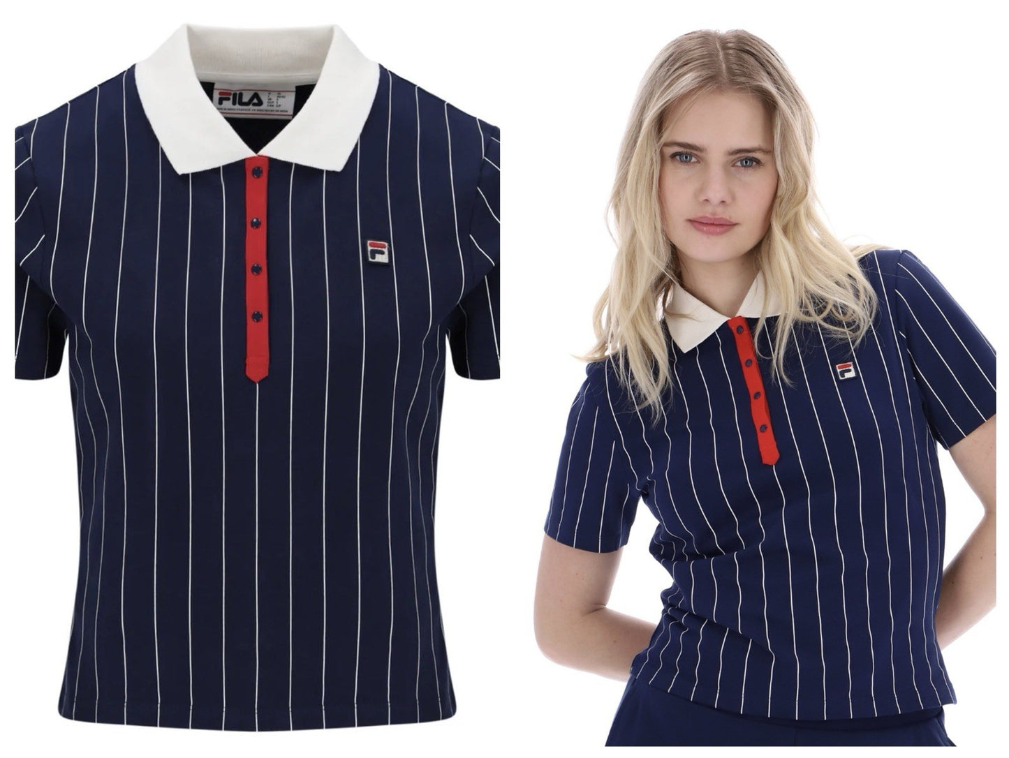 Fila Vintage BAI Women’s Navy Tennis Polo Shirt - Ltd Edition