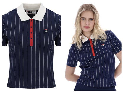 Fila Vintage BAI Women’s Navy Tennis Polo Shirt - Ltd Edition