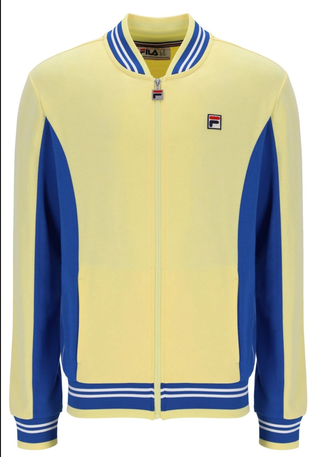 Fila Vintage Borg Wimbledon Settanta Tennis Track Top (Yellow/Blue RRP £80