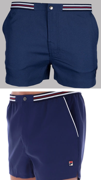 Fila Borg Hightide Borg Retro Blue Tennis Shorts - Football Casuals.