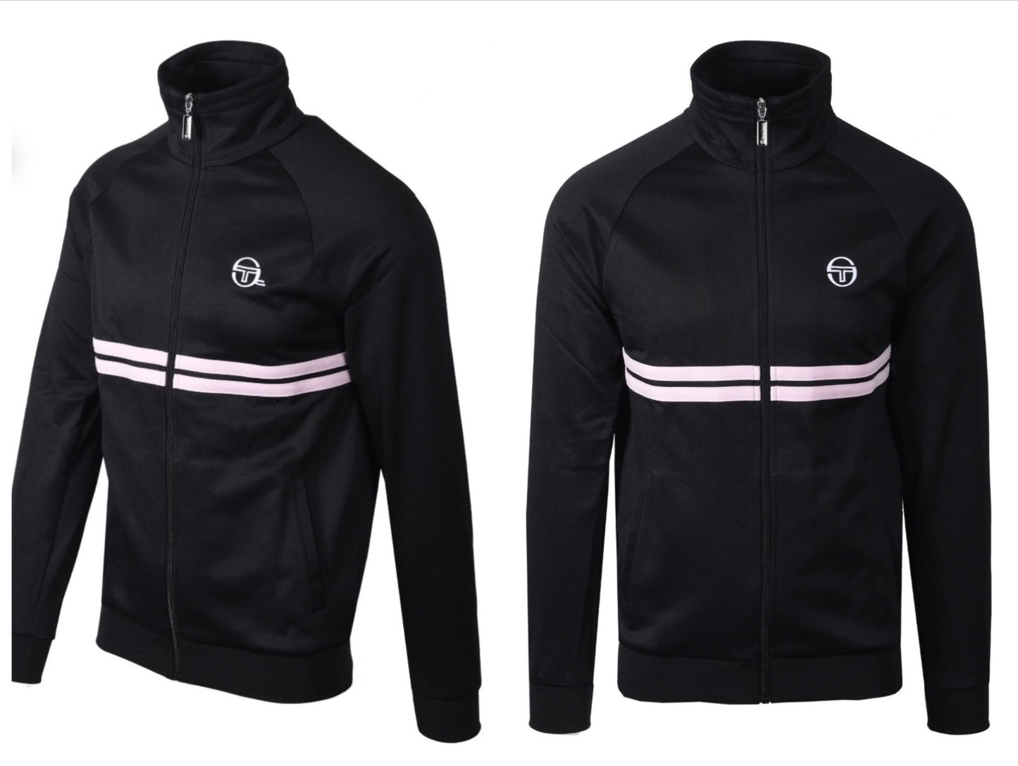 Sergio Tacchini New Dallas John Mcenroe Black & Lilac - Tennis Track Top RRP £80