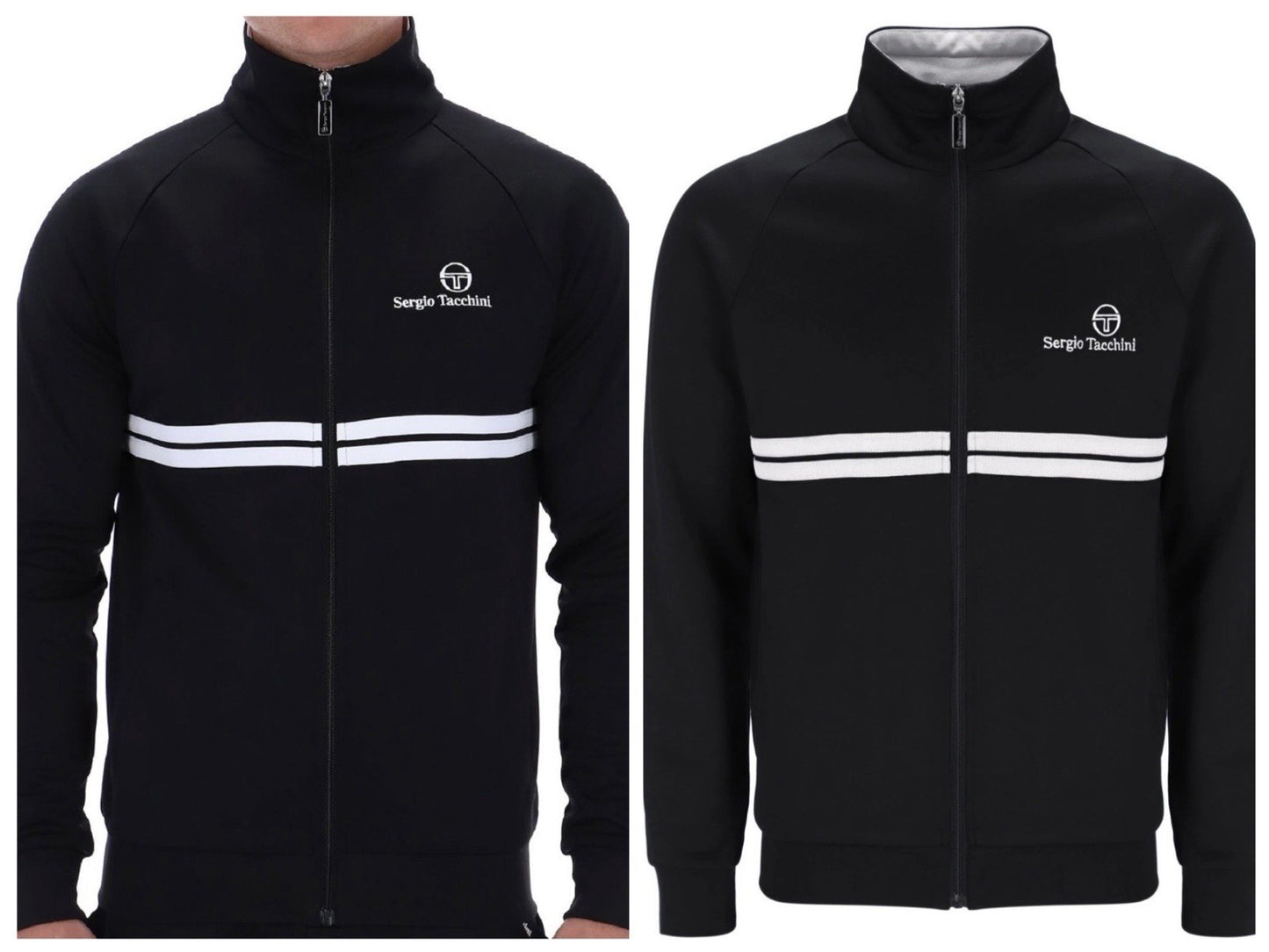 Sergio Tacchini New Dallas John Mcenroe Black - Tennis Track Top RRP £80