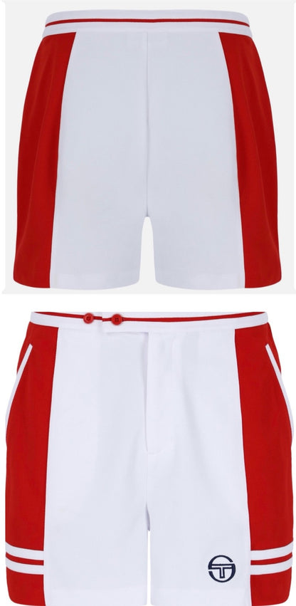 Sergio Tacchini SuperMk2 Shorts White/Red Tennis Shorts