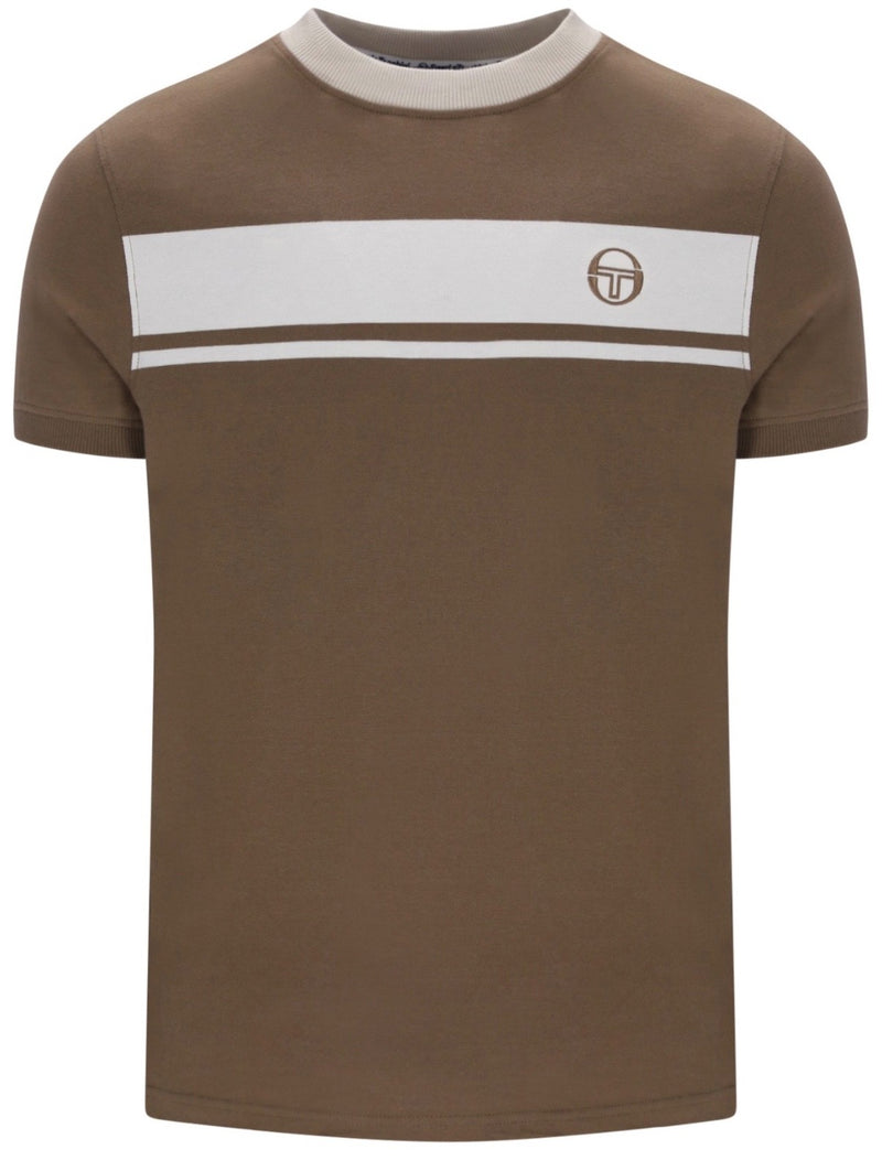 Sergio Tacchini Masters Tee T-Shirt - Brown/Gardenia