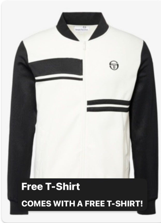 Sergio Tacchinii Dallarindo McEnroe -White/Black - Tennis Track Top RRP £80
