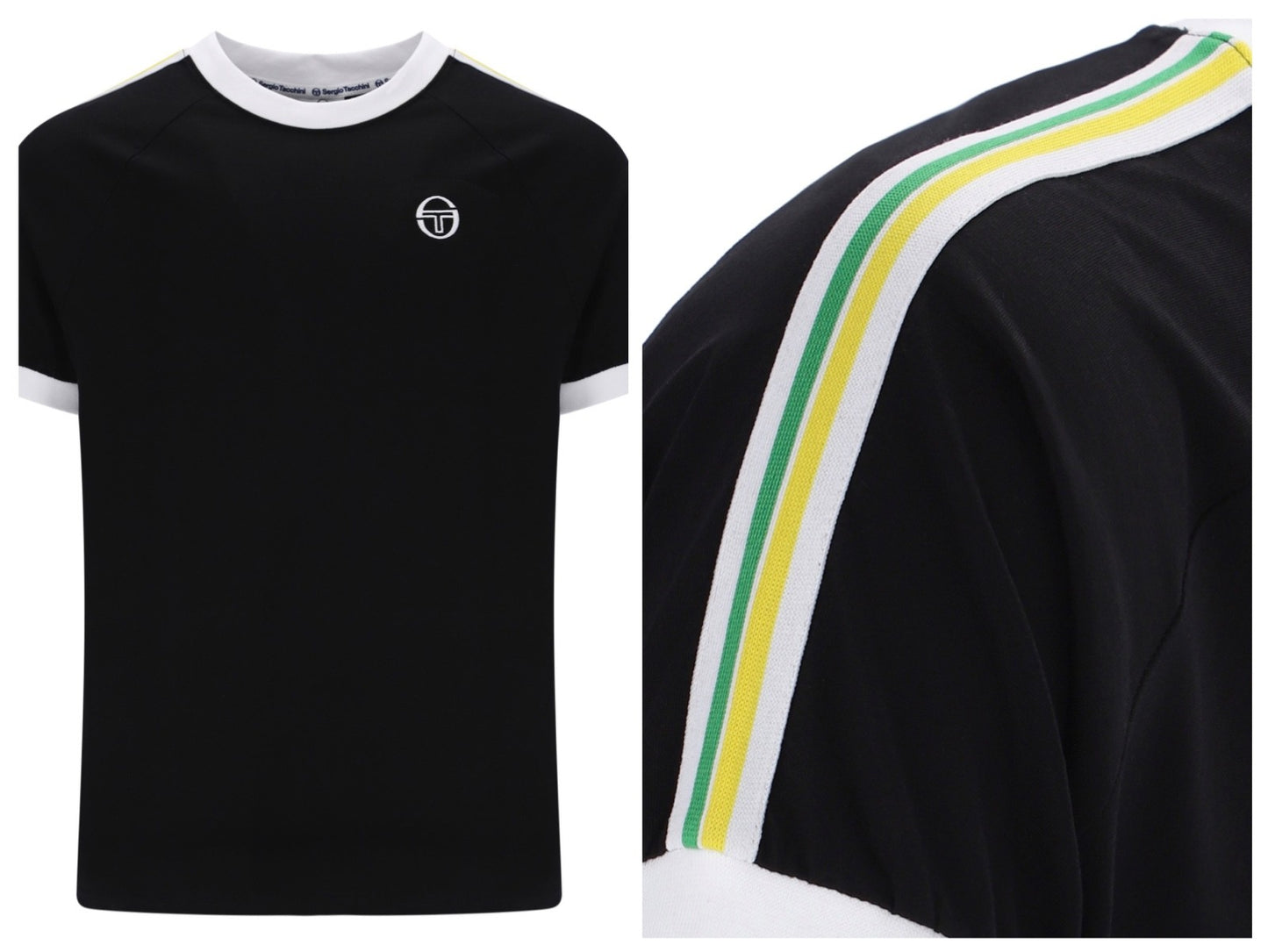 Sergio Tacchini Pino Ringer Black T-Shirt - World Cup Edition