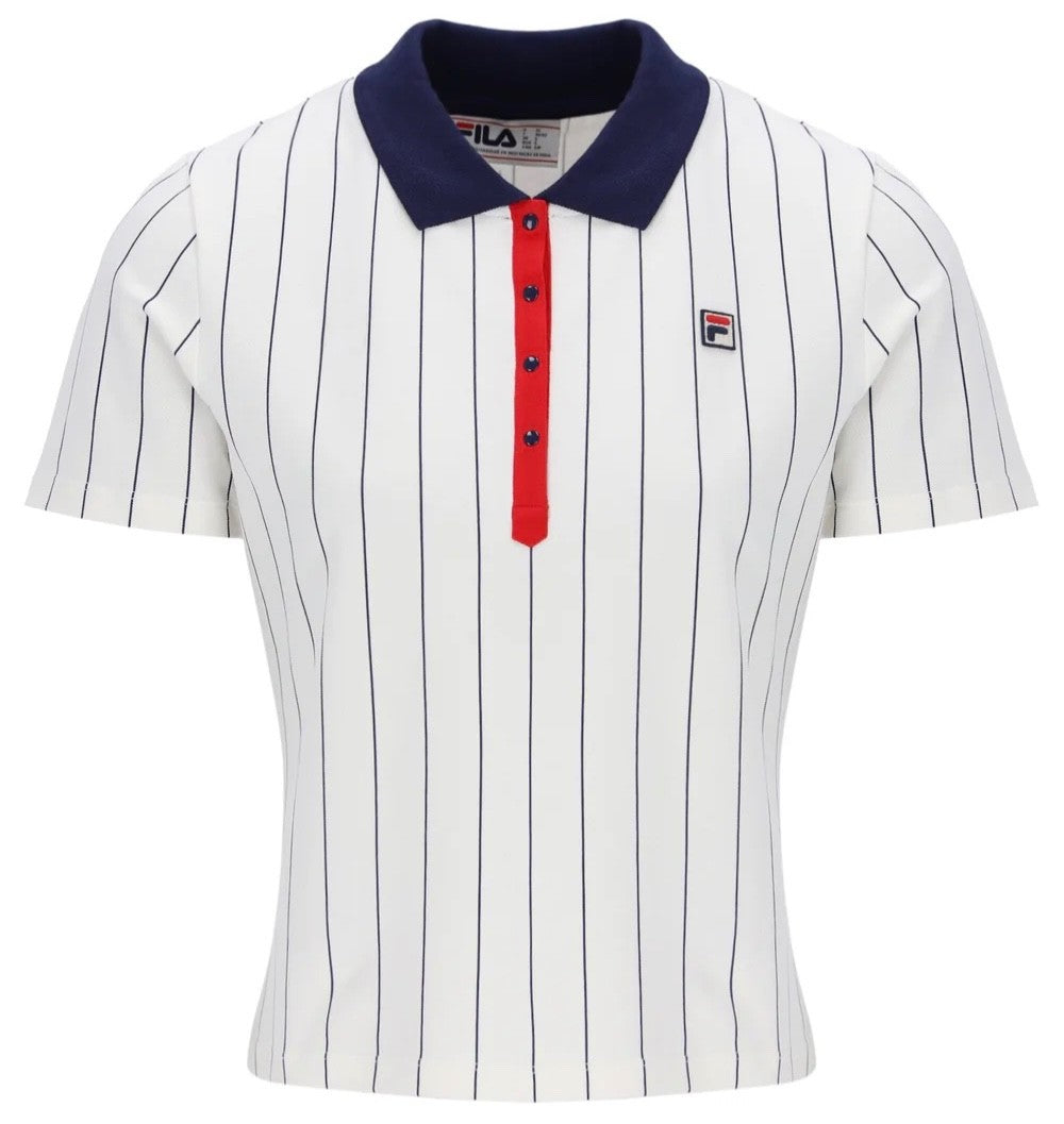 Fila Vintage BAI Women’s Off White Tennis Polo Shirt - Ltd Edition