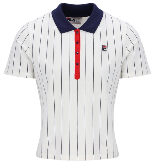 Fila Vintage BAI Women’s Off White Tennis Polo Shirt - Ltd Edition