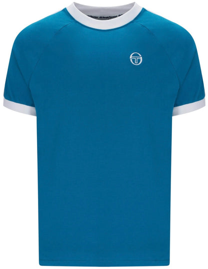 Sergio Tacchini Pino Ringer Mykonos Blue T-Shirt - World Cup Edition
