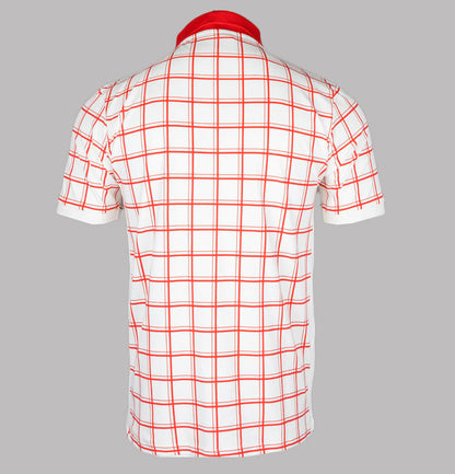 Fila Vintage Borg (Bobby) Retro Tennis Polo Shirt- Off White/Red-Arsenal 2025!