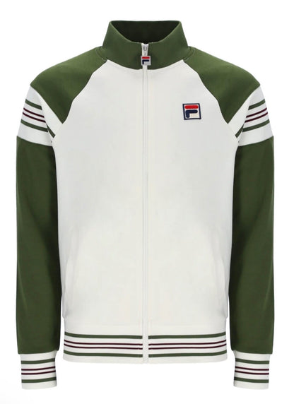 Fila Vintage Ferrara Track Jacket (Cream/Green) RRP £75