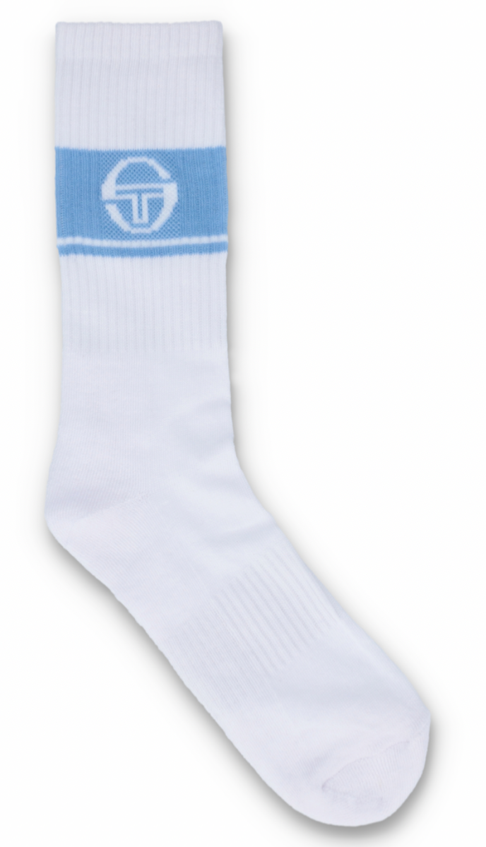 Sergio Tacchini/John McEnroe-3 x Pairs of Tennis Socks-White with Pastel Colours