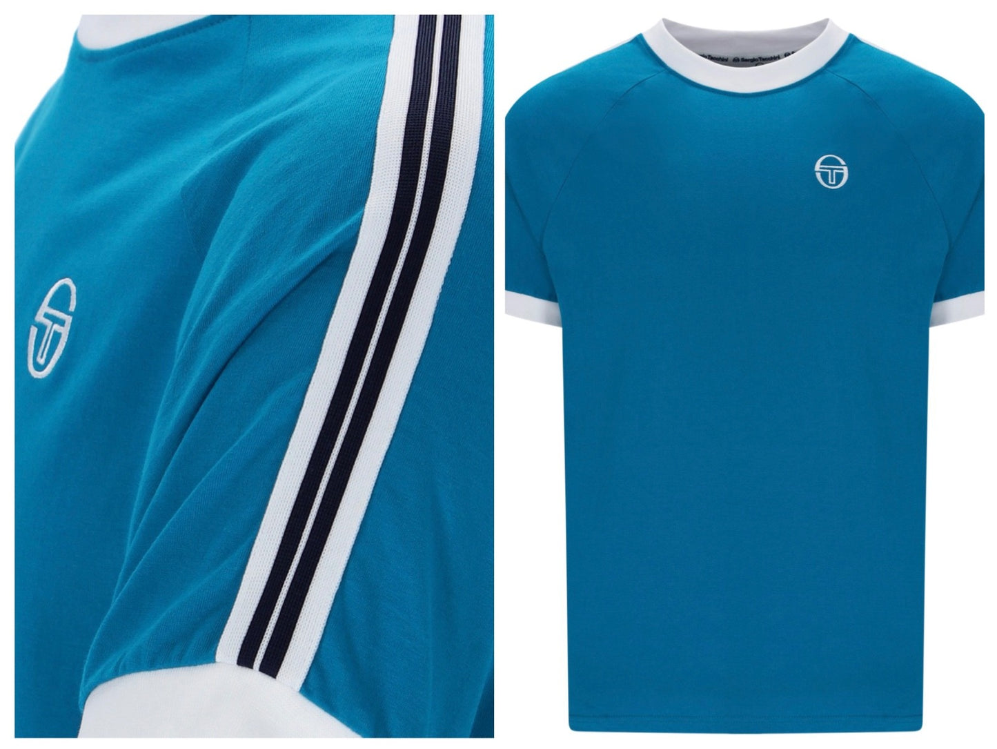 Sergio Tacchini Pino Ringer Mykonos Blue T-Shirt - World Cup Edition
