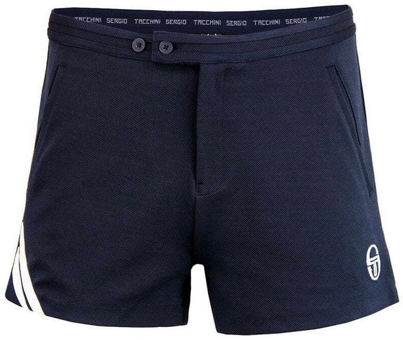 Sergio Tacchini Time Blue McEnroe Tennis Retro Shorts-Sizes: Small thru 4XL