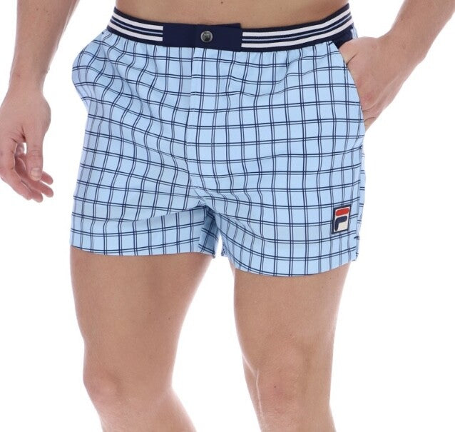 Fila Vintage Borg (Brookes) Retro Tennis Shorts - Blue - EXCLUSIVE