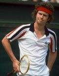 Sergio Tacchini McEnroe Blow White/Red/Blue Tennis Polo Shirt +Free Red Headband