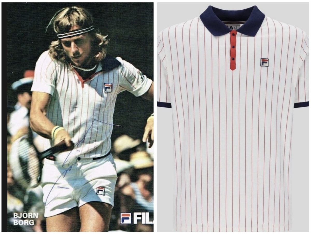 Fila Bjorn Borg BB1 Polo Tennis Shirt - 100% Cotton - Off White - Wimbledon