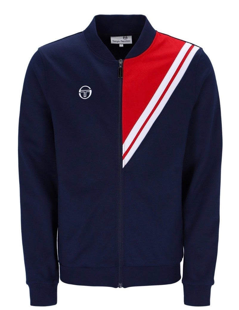 Sergio Tacchini New Reno Gerulaitis Navy Blue/Red Bomber Tennis Track Top
