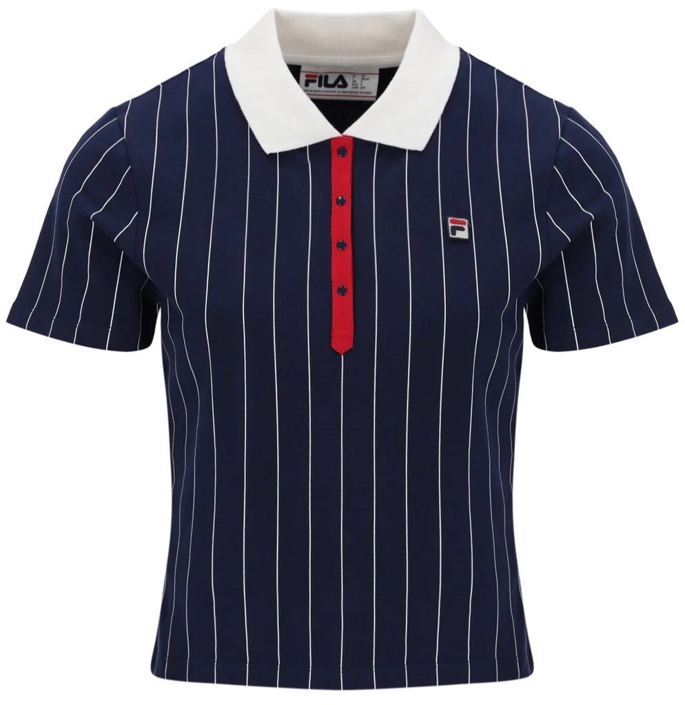 Fila Vintage BAI Women’s Navy Tennis Polo Shirt - Ltd Edition