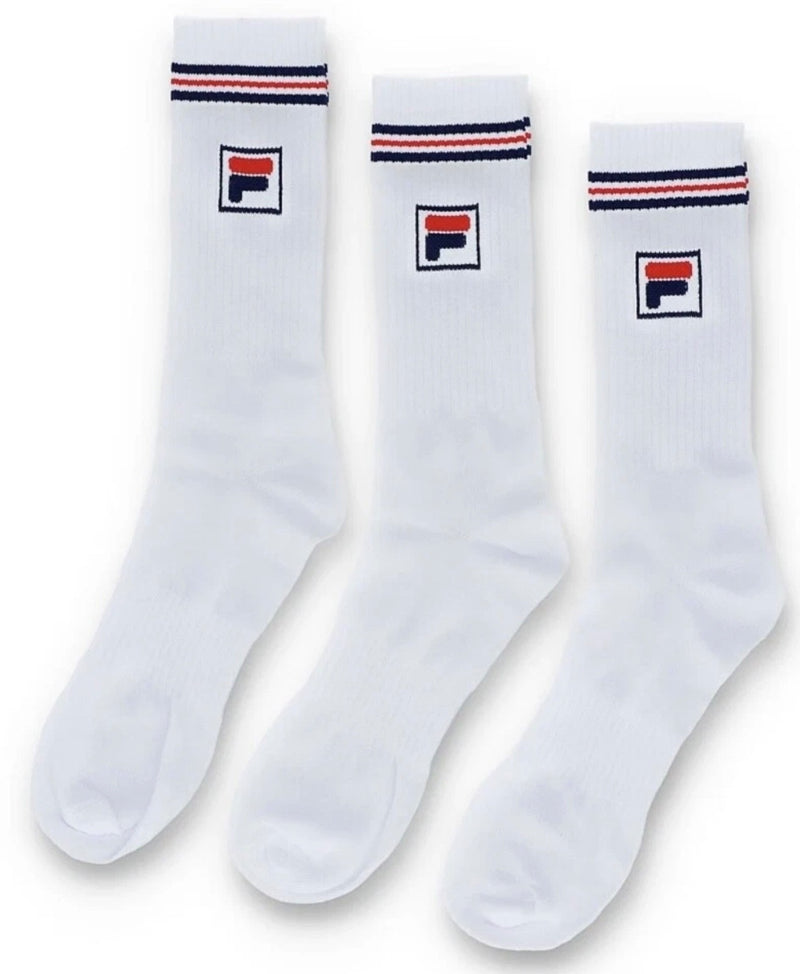 Fila Vintage Bjorn Borg Wimbledon Jent (pack of 3 pairs) of white tennis socks