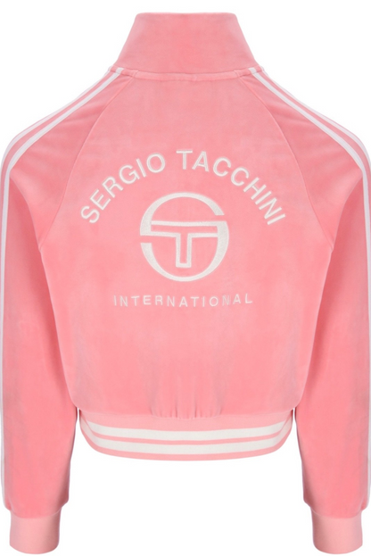 Sergio Tacchini Carmella Women’s Luxurious Pink Vekour Track Top