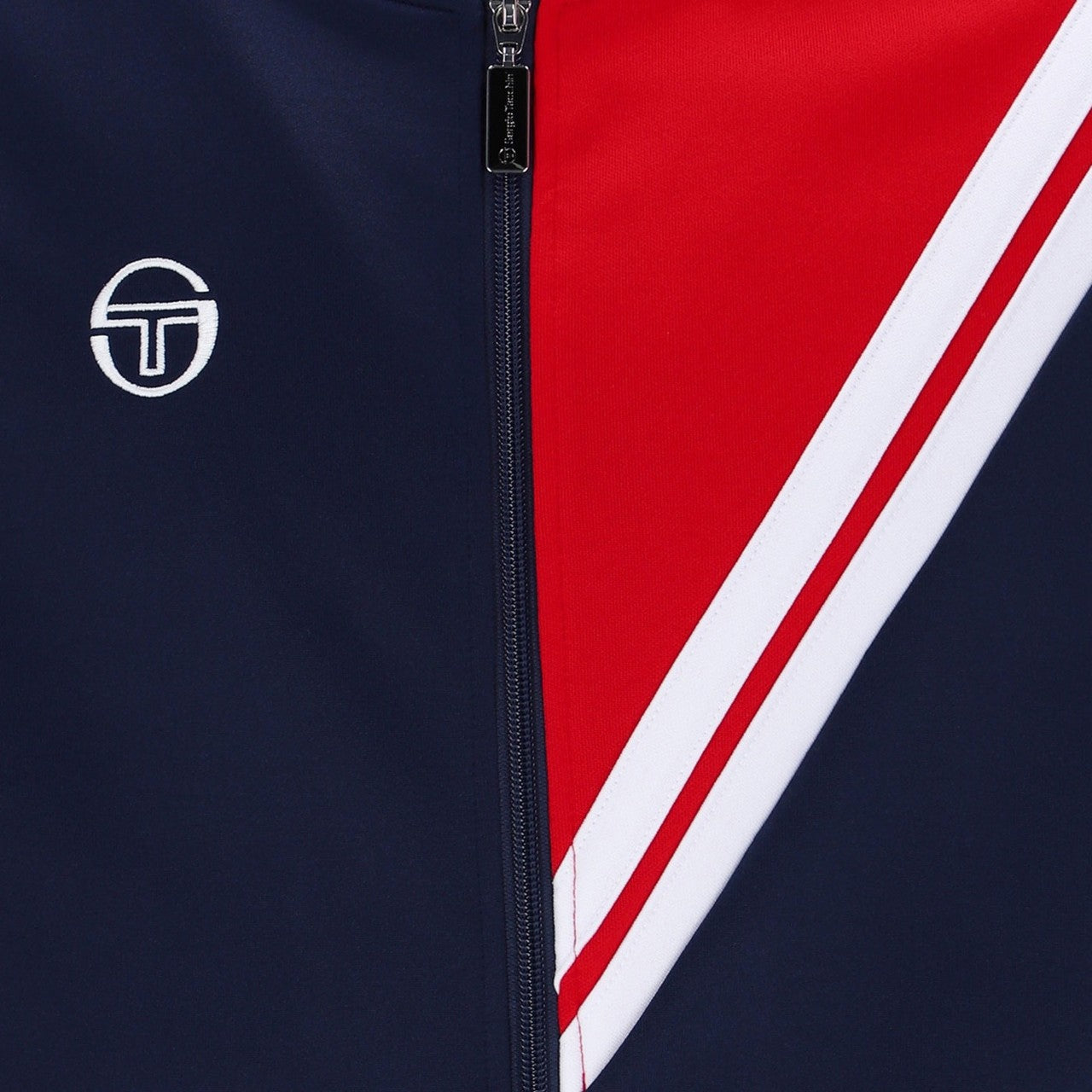Sergio Tacchini Reno Gerulaitis Navy Blue/Red Bomber Tennis Track Top