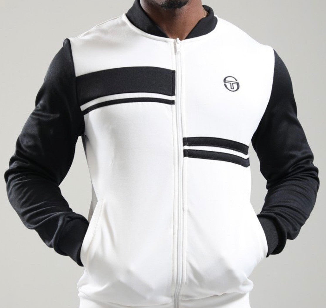 Sergio Tacchinii Dallarindo McEnroe -White/Black - Tennis Track Top RRP £80