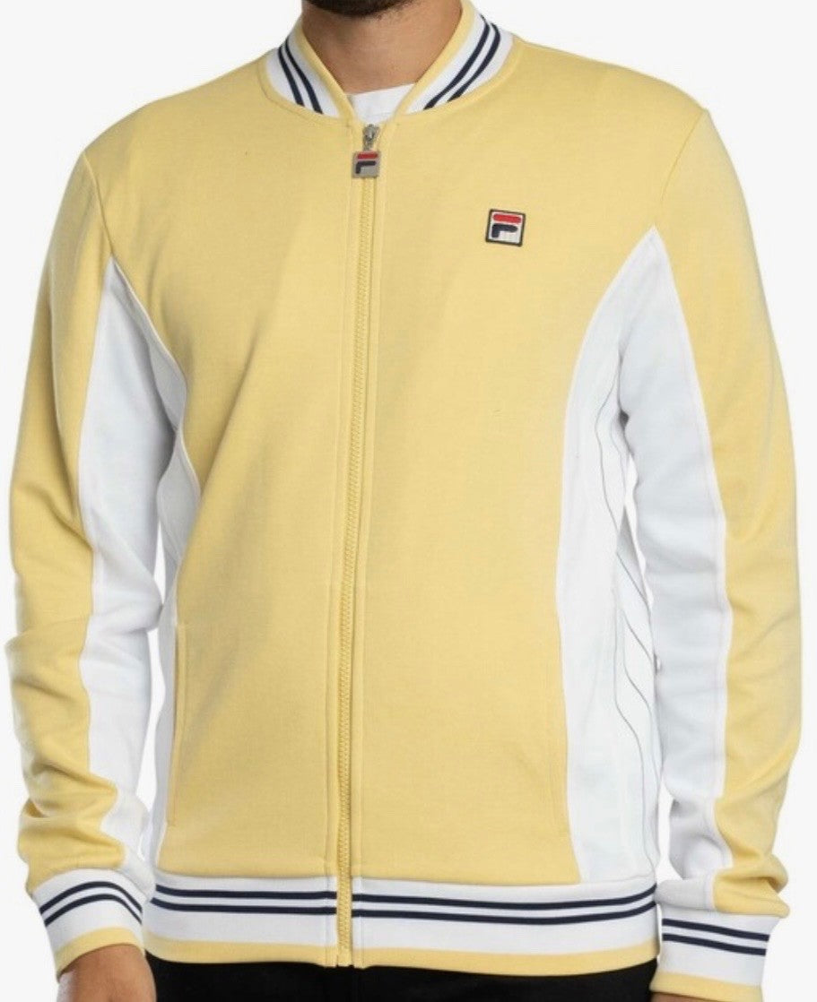 Fila Vintage Settanta Borg Yellow Tennis Track Top - Oxford, Brazil, Wolves