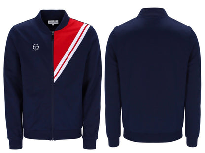 Sergio Tacchini Reno Gerulaitis Navy Blue/Red Bomber Tennis Track Top