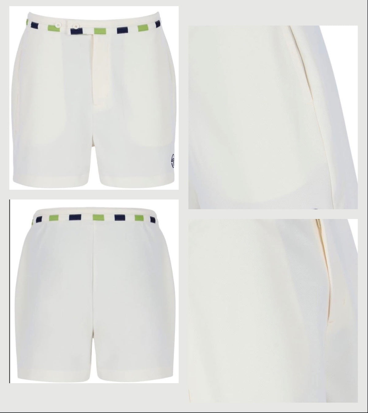 Sergio Tacchini John McEnroe Cielo (Blow) Off-White Tennis Shorts - Ltd Edition!
