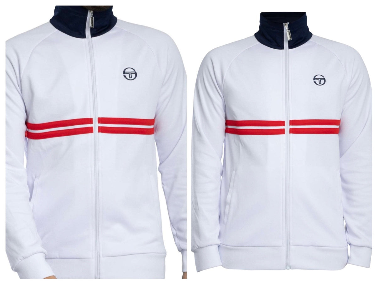 Sergio Tacchin Dallas John Mcenroe - White - Tennis Track Top RRP £80
