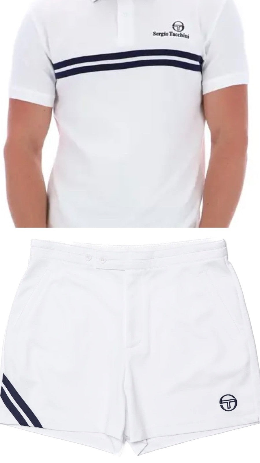 Sergio Tacchini NewSuperMac Line McEnroe Tennis Polo Shirt & Shorts RRP £90