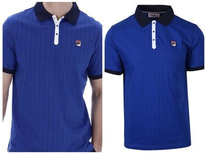 SALE! Fila Borg French Open BB1 Blue Polo Tennis Shirt - 100% Cotton