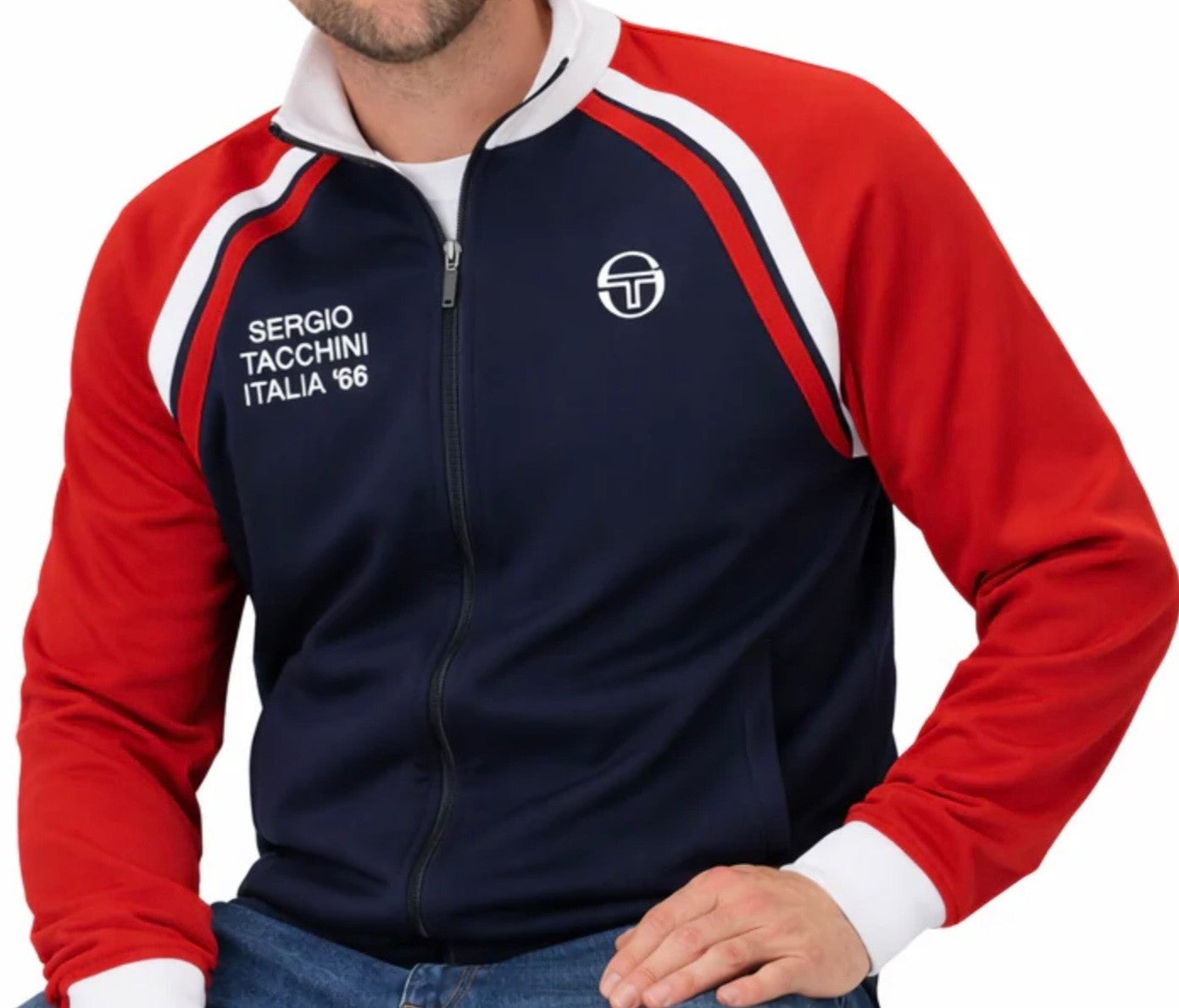 Sergio Tacchini Ltd Edition Ghibli McEnroe Blue/Red - Tennis Track Top RRP £80