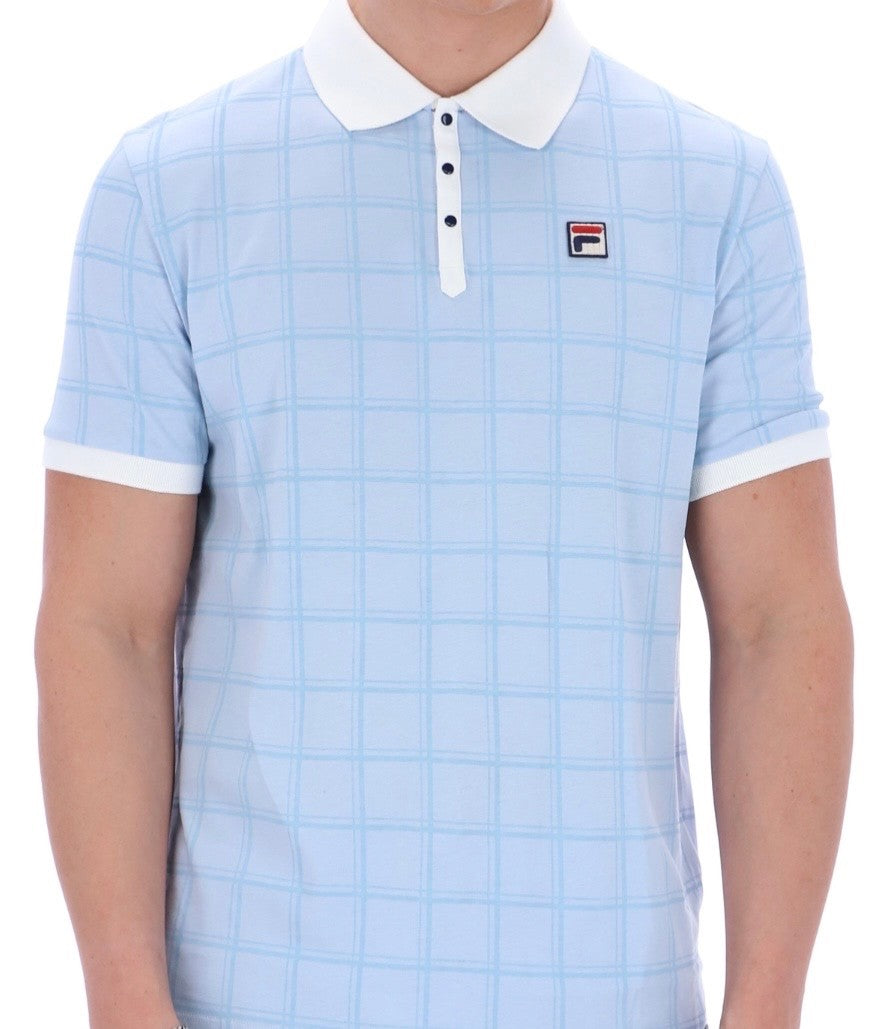 Fila Borg Ignazio Sky Blue Polo Shirt - 100% Cotton - Ltd Edition