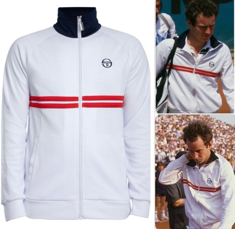 Sergio Tacchini Dallas McEnroe White - Tennis Track Top
