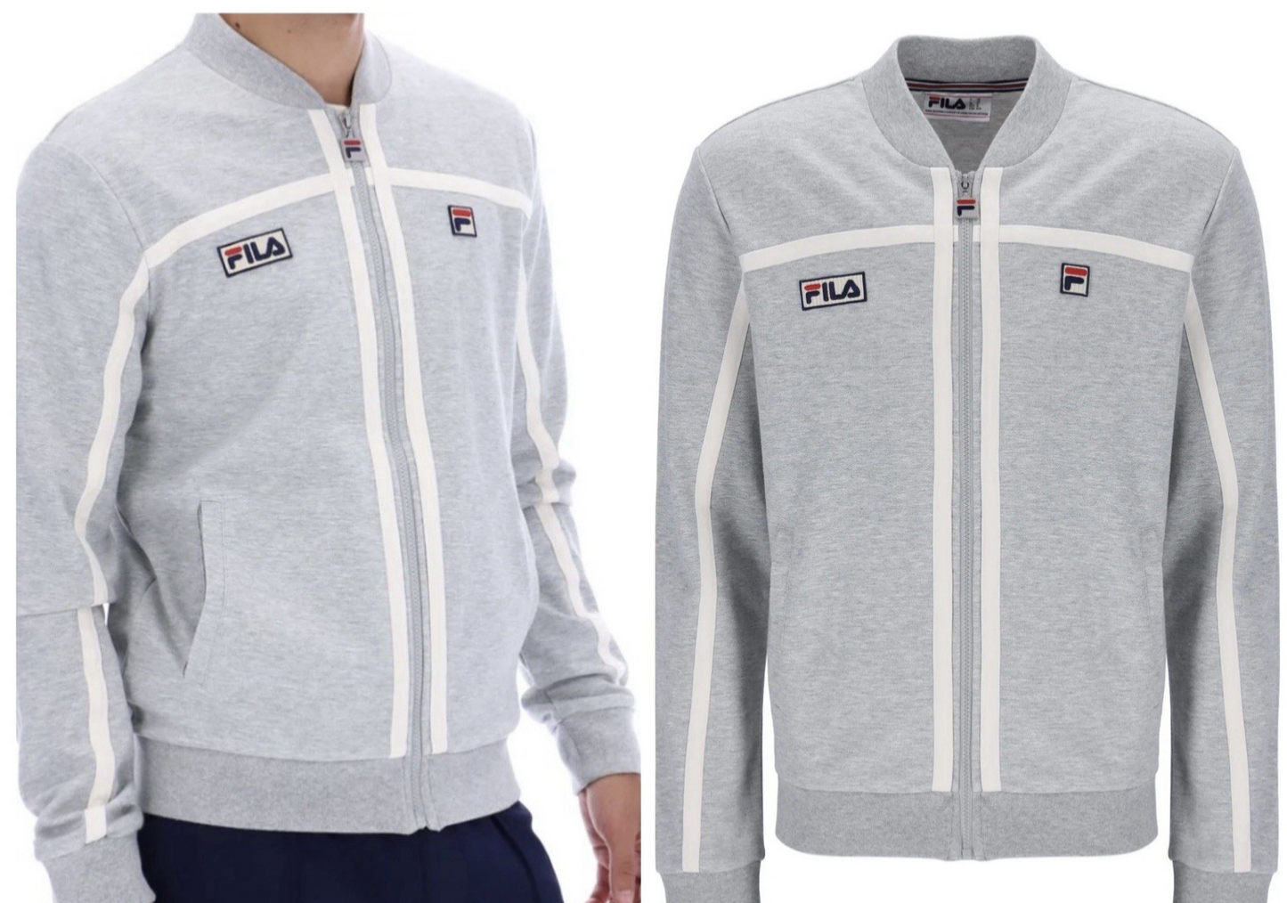 Fila Borg Fila Emilio Tennis Track Top in Grey