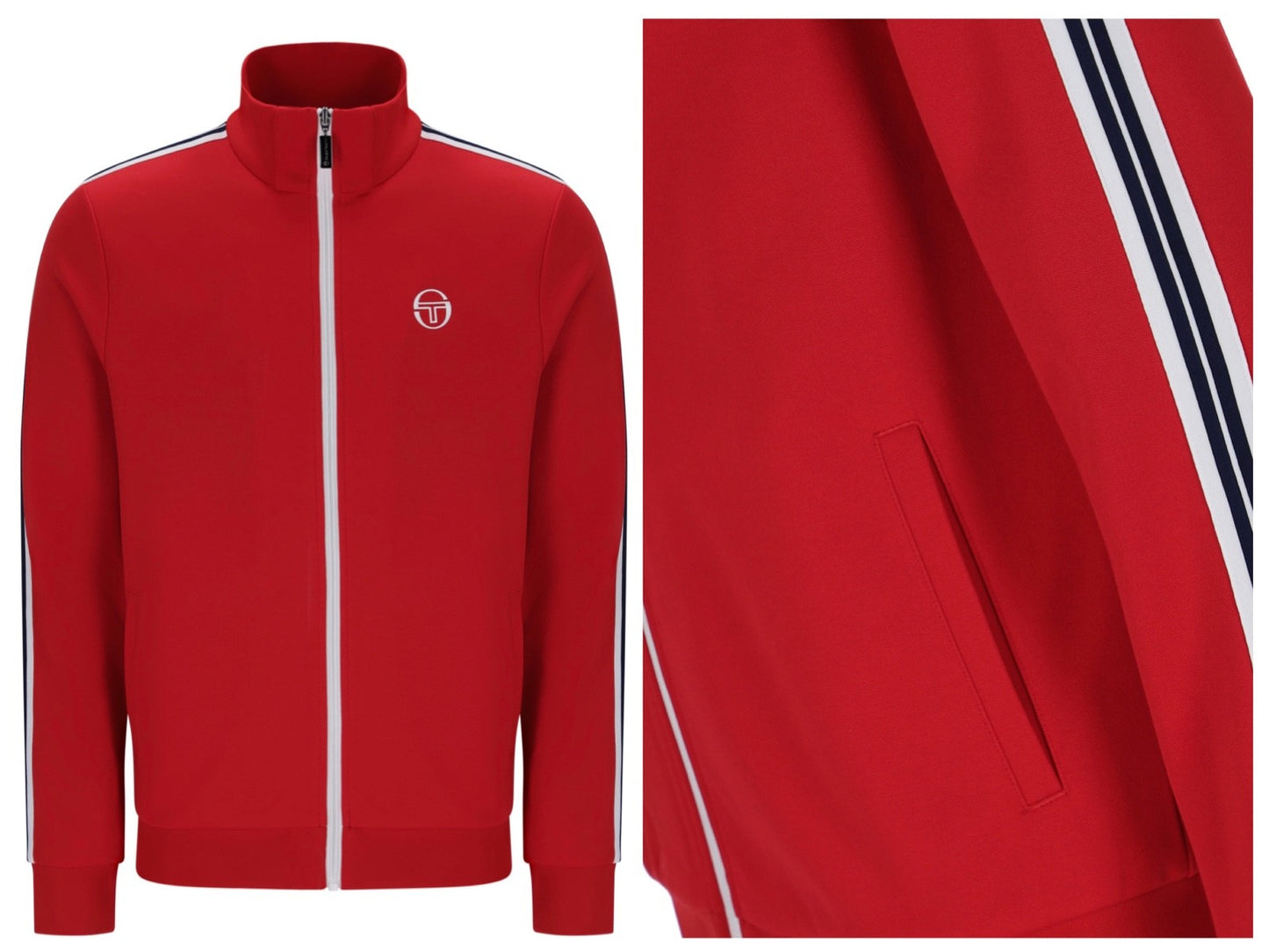 Sergio Tacchini Franco Red Tennis Track Top RRP £80