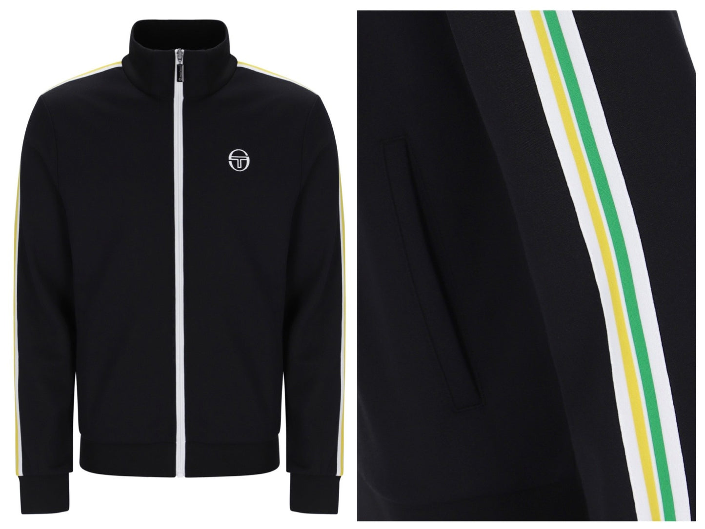 Sergio Tacchini Franco Black Tennis Track Top RRP £80