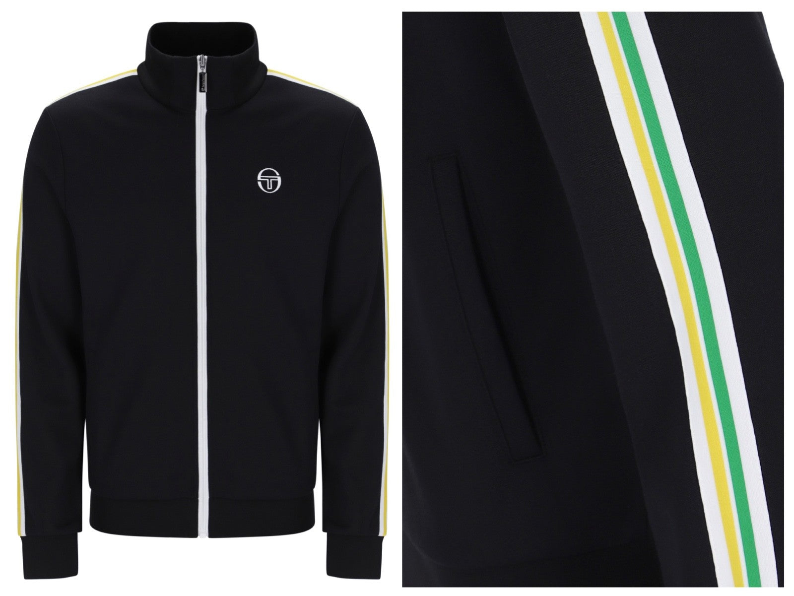 Sergio Tacchini Franco Black Tennis Track Top RRP £80
