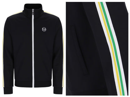 Sergio Tacchini Franco Black Tennis Track Top RRP £80
