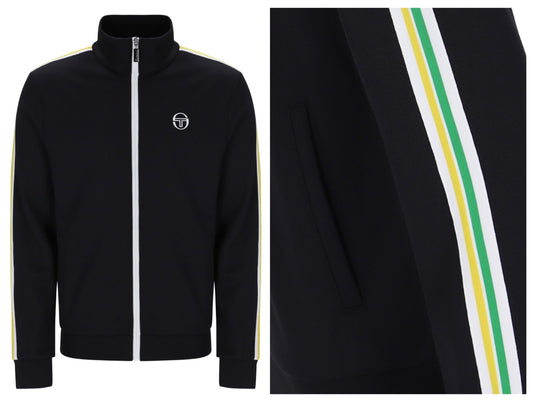 Sergio Tacchini Franco Black Tennis Track Top RRP £80