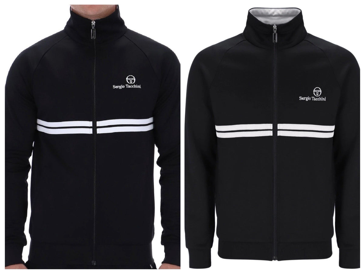 Sergio Tacchini Dallas Mcenroe Black/White - Track Top RRP £80