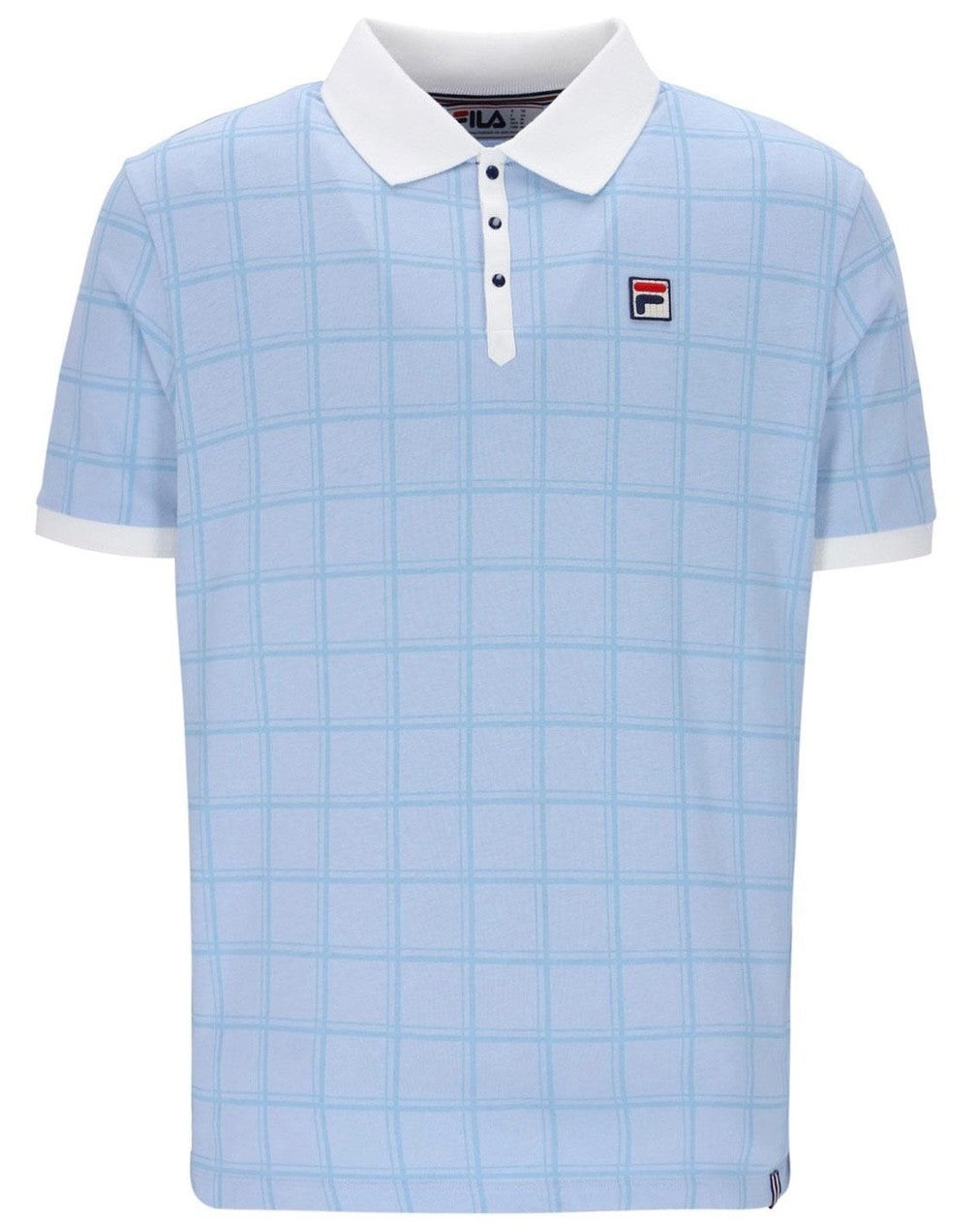 Fila Borg Ignazio Sky Blue Polo Shirt - 100% Cotton - Ltd Edition