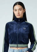 EXCLUSIVE -Sergio Tacchini Carmella Women’s Velour Blue Track Jacket