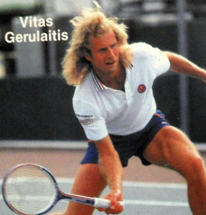 Maglificio Maggia Vitas Gerulaitis Retro Navy Tennis Shorts - RRP £50